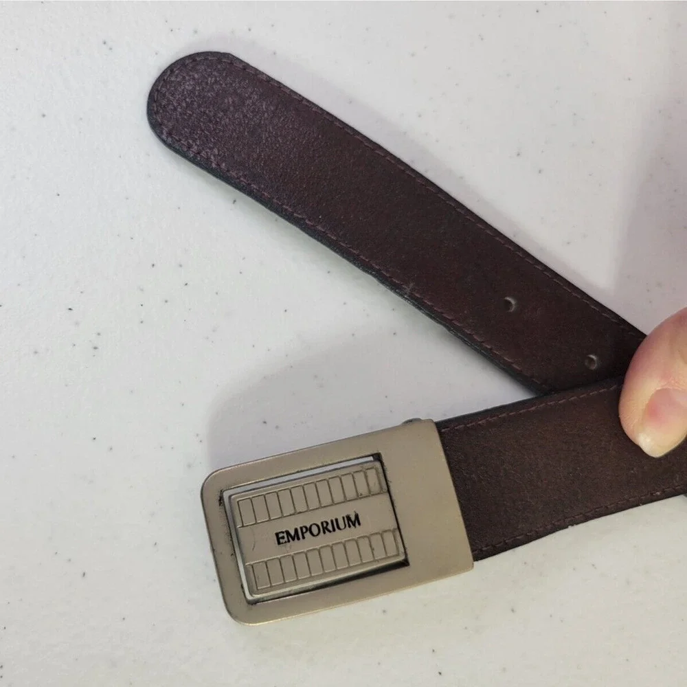 Emporium‎ Brown Classic Cowboy Western Casual Work Dress Belt Men's Size 35-37